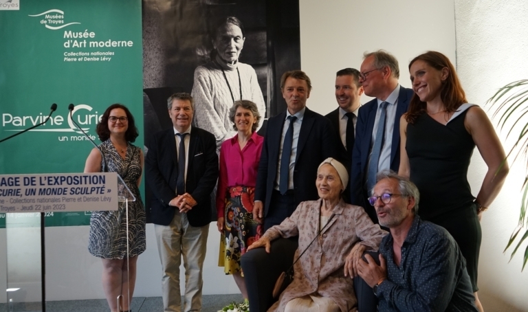 Vernissage de l'exposition Parvine Curie à Troyes